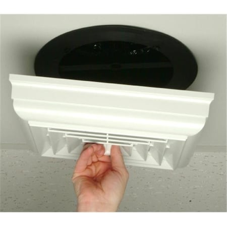 Havaco Quick Connect Havaco Quick Connect HT-CCGB-S1 White Square Capital Crown Ceiling Diffuser with 8 in. Boot HT-CCGB-S1